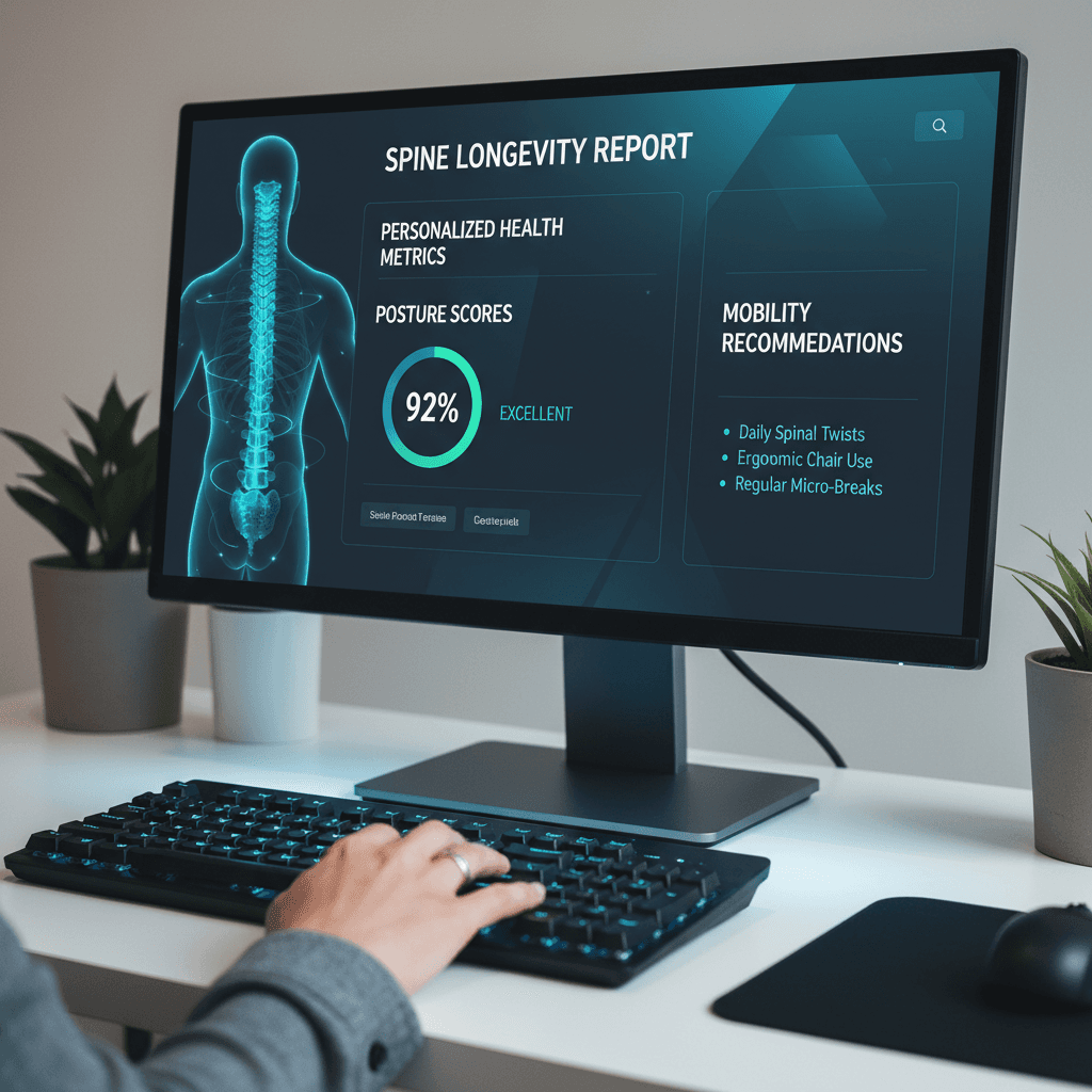 Spine longevity AI report dashboard