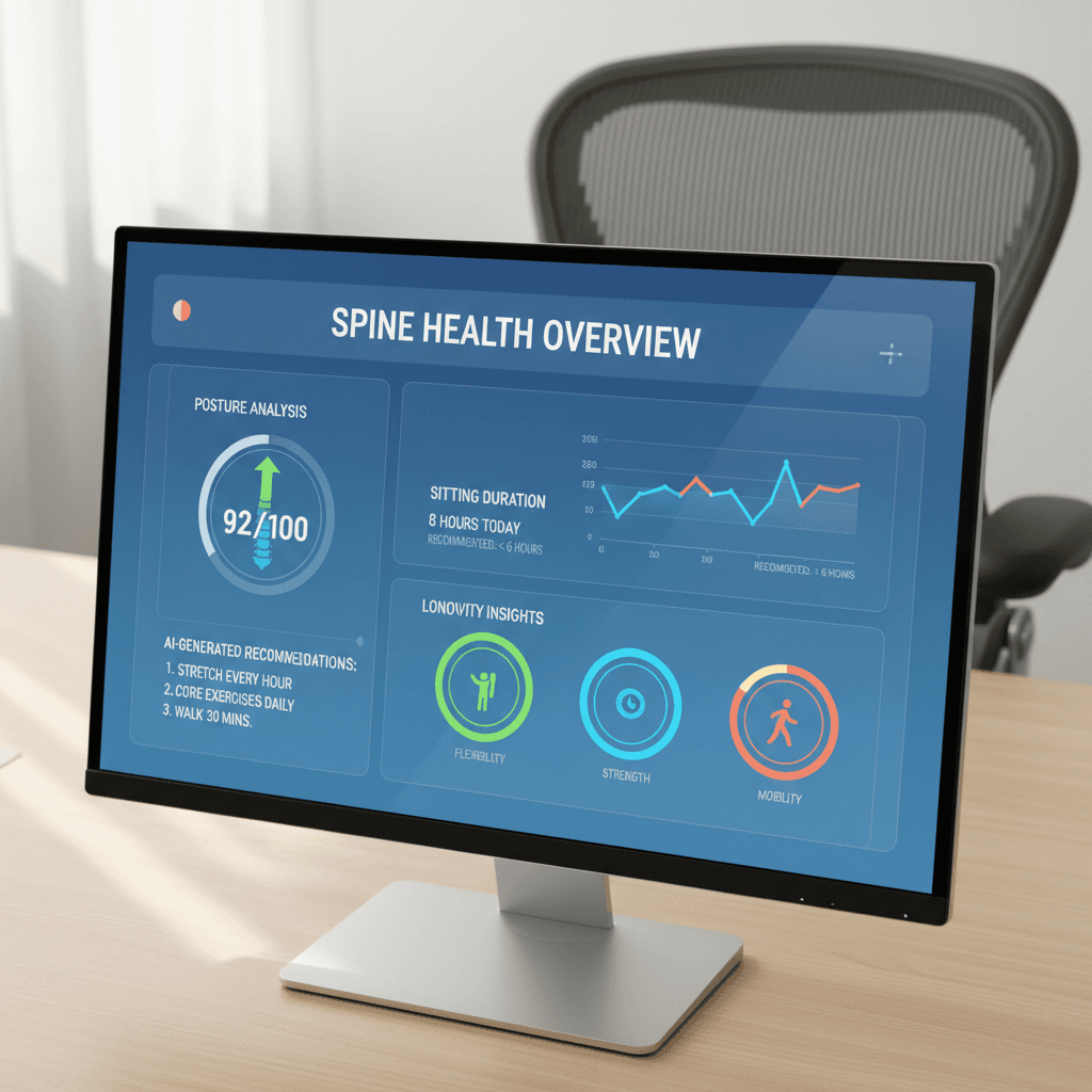 AI spine health dashboard